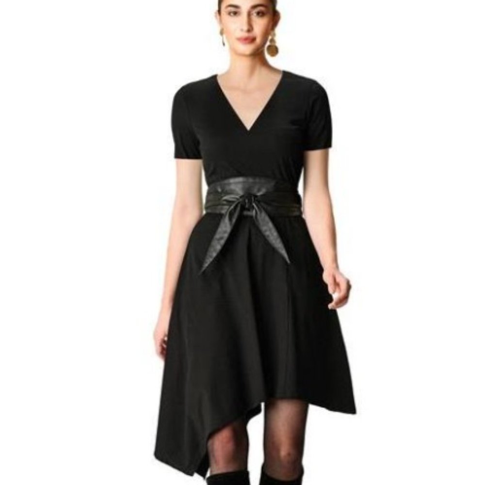 NEW/Never worn Asymmetric Hem Cotton Knit Dress with pockets